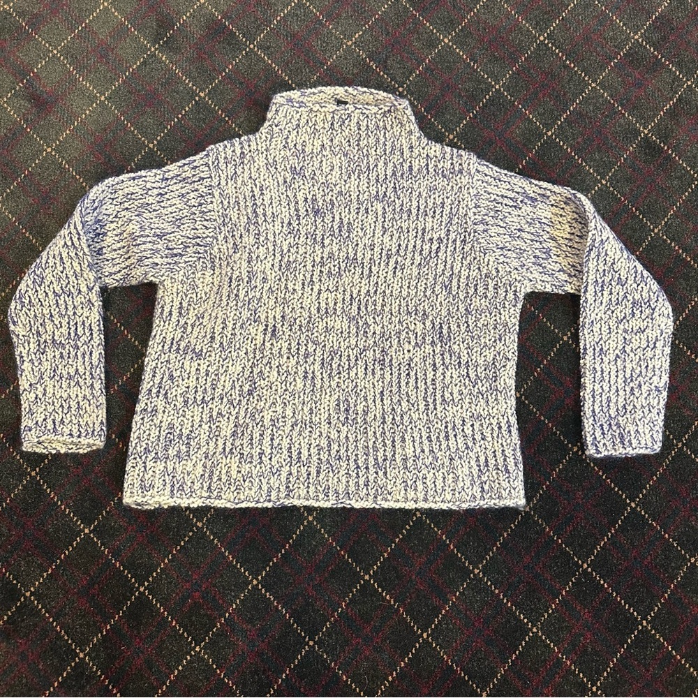 Eileen Fisher Purple White Knit Sweater Women's Small